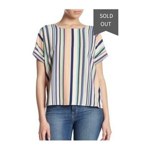 Anthropologie Melloday Striped Blouse M EUC